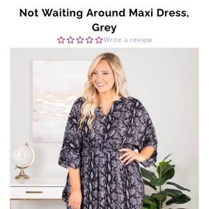 Grey and lilac Maxi Dress. Chic Soul 3X